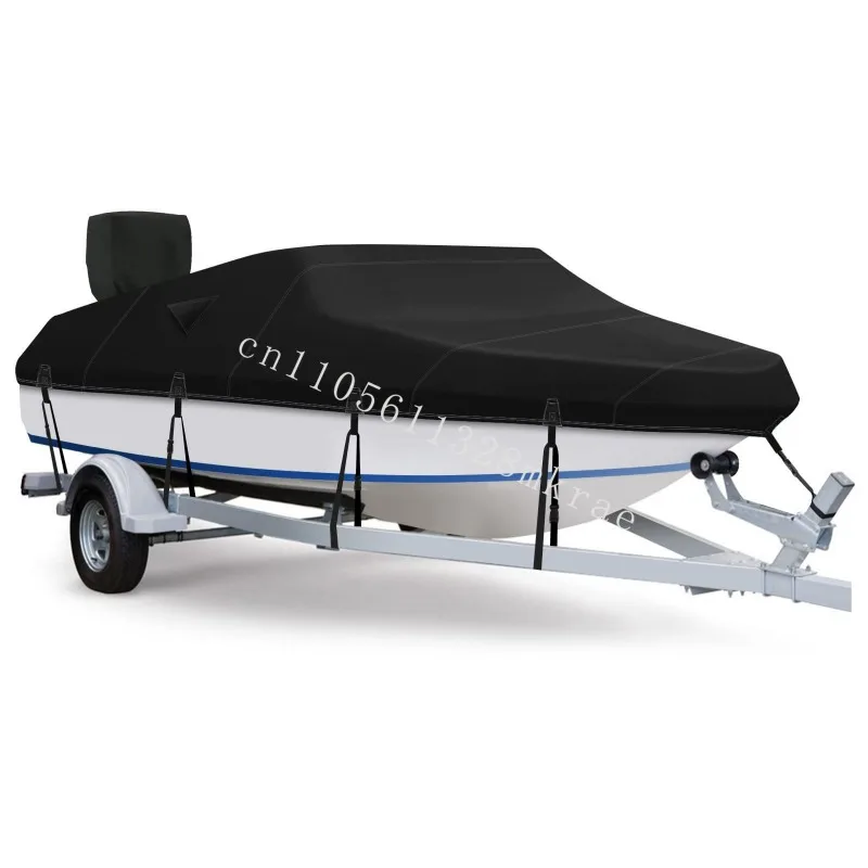 

600D Waterproof Winter Boat Cover Heavy Duty Durable Universal Boat Cover Fits 17-19ft Boat