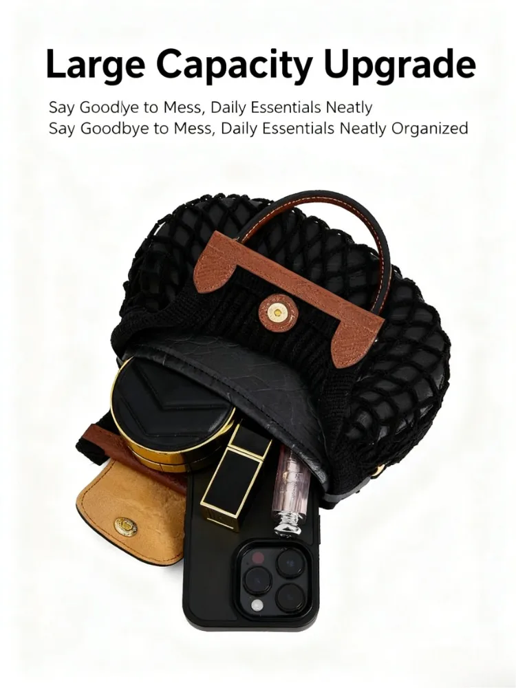 Organizer Tas Tyvek untuk Longchamp Le Pliage, Organizer Tas Tahan Air dengan Banyak Kompartemen, Pembentuk Tas Jaring, Aksesoris