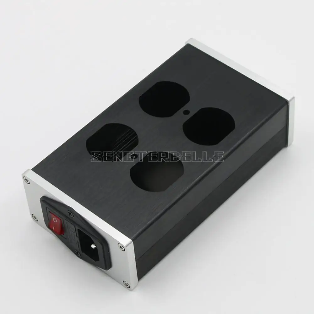 BZ0905 Aluminum Alloy Power Strip Chassis US EU Standard Case PSU Box Power Socket Shell