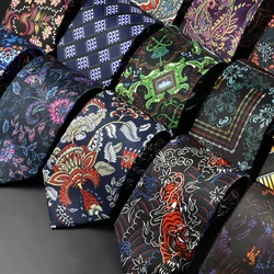 Novelty In Beautiful Floral Tie For Plants Ainmals Pattern Retro 8 CM Necktie Accessories Daily Wear Wedding Office Party Gifts