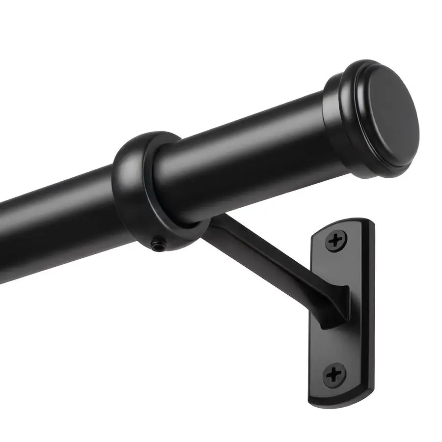 

Карниз для штор 72144 дюйма, диаметр 1 дюйм, прочный длинный карниз для окон с кронштейнами для спальни, гостиной