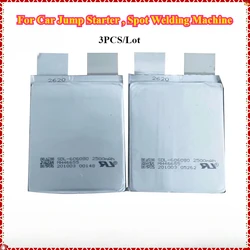 3PCS/Lot 3.7V 2200mAh 607260 60C Cell for Car Jump Starter , Spot Welding Machine ,Drone DIY Weld 2S 3S 7.6V 11.4V Battery