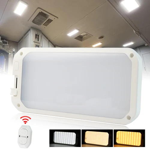 Imagen 2 del producto 198LED RV Interior Camper lectura techo regulable lámpara de luz de techo para remolque autobús Camper caravana camión barco Accesorios
