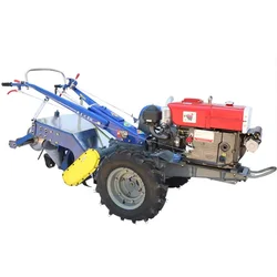 15HP Hot sale Walking Tractor With Diesel Engine Hand Tractor Large Stock and Rotary tiller