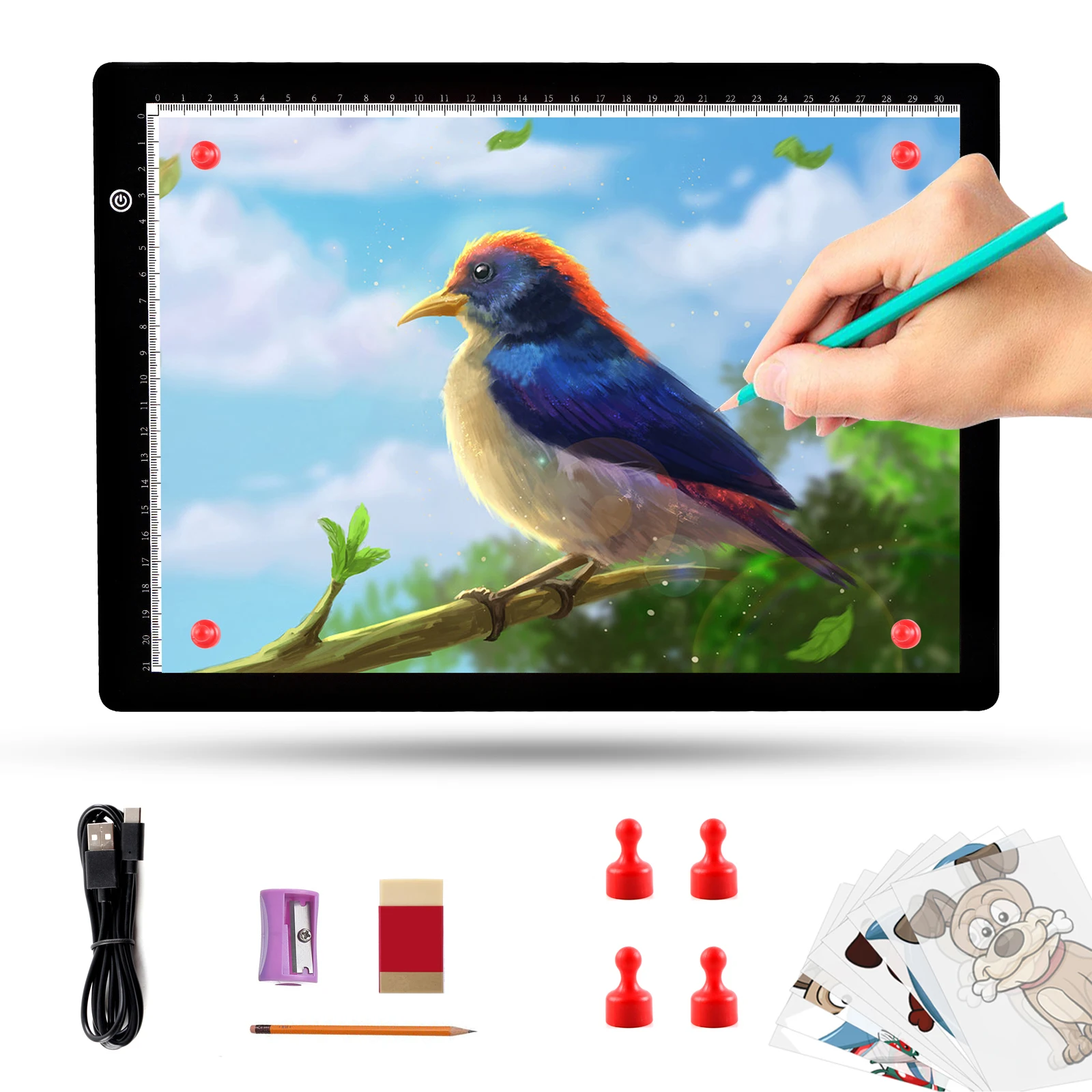 

A4 Drawing tablet wacom Digital Graphic Tablet LED Diamond Painting Light Pad Board Portable Board for X-ray film viewer