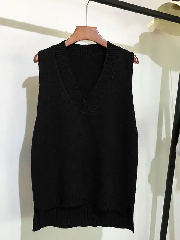 women's-v-neck-knitted-vest-sweater-autumn-winter-warm-fashionable-casual-wearable-for-all-body-types-by-no-brand