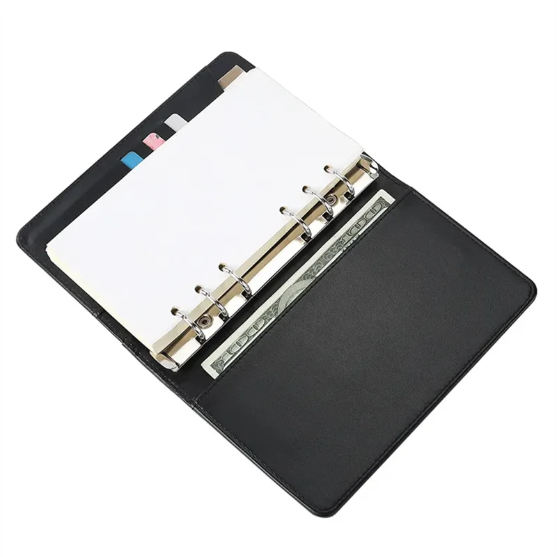 Sublimation Blank A6 Pu Leather Credit ID Business Card Holder with White Notebook Hard Cover for Heart Transfer Printing  Logo