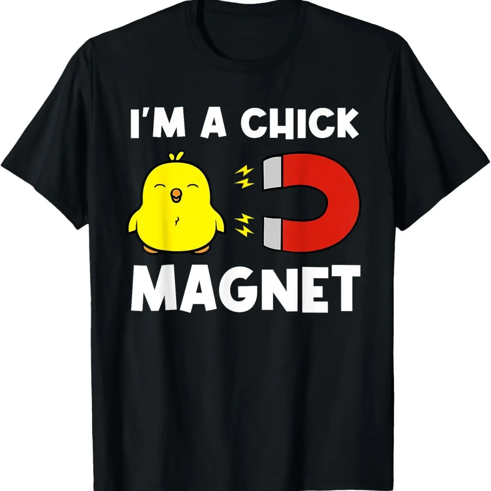Chick Magnet Women Attraction Pun Joke Humor Funny Men Guy T Shirt vintage Washed streetwear designer clothes Comfortable