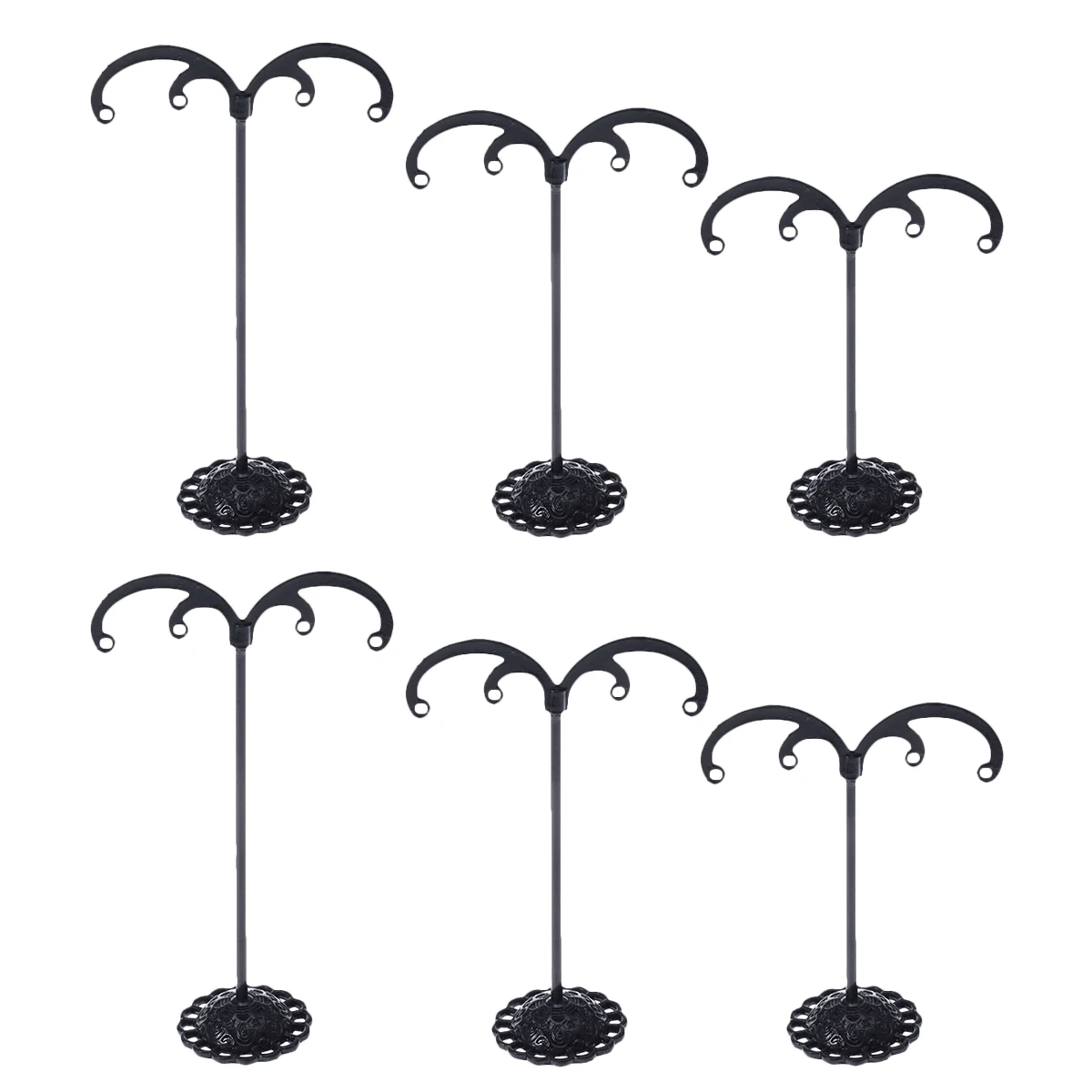 

6 Pcs Earring Rack Display Melon Style Jewelry ganizer Storage Holder Store T Shape Premium Material Durable Practical Long Term