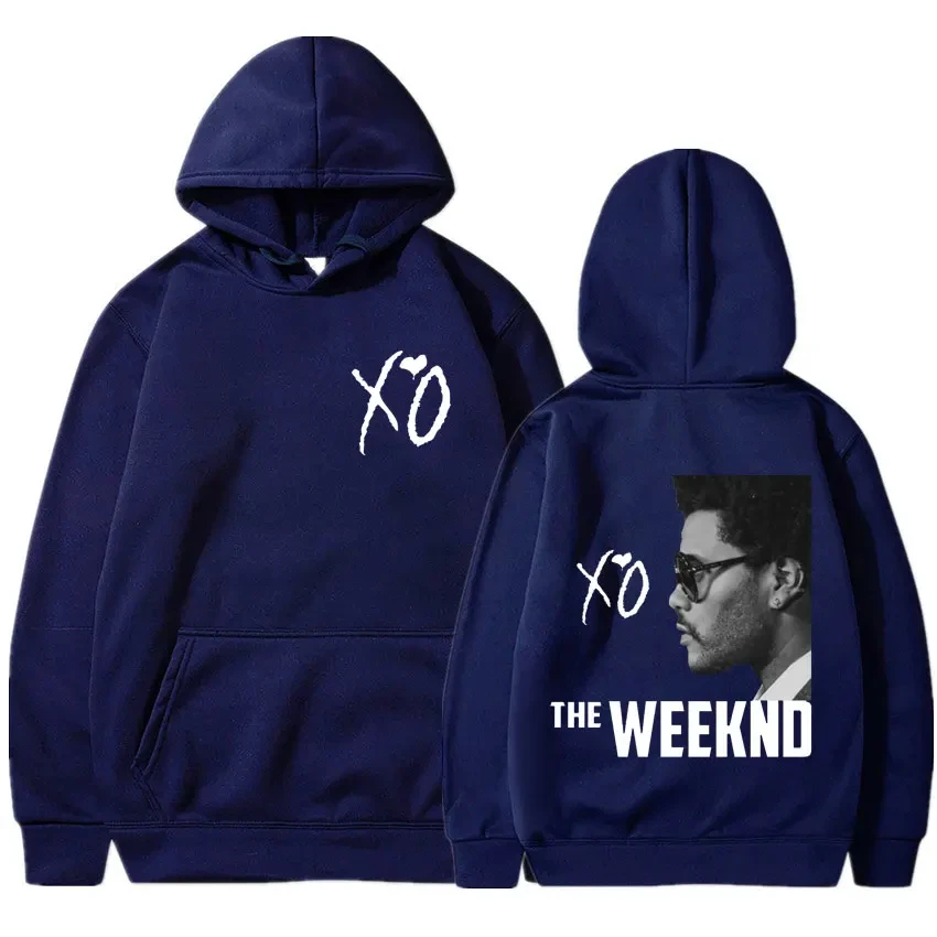 Men\'s Fashion Oversized Pullovers Hoodie The Weeknd XO Albums Print Sweatshirt Unisex Softstyle Vintage Hip Hop Clothing Hoodies