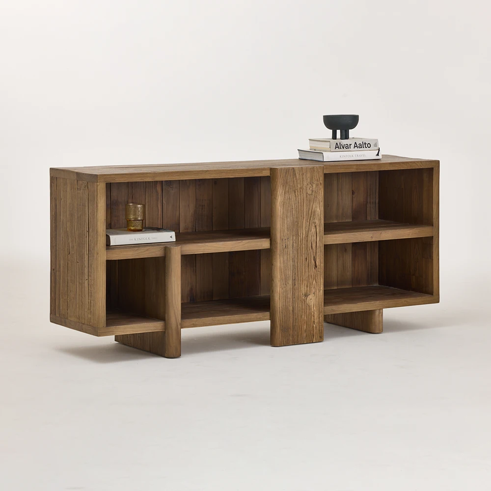 High-end Hotel, Homestay and Resort Furniture Design: Vintage Irregular Dining Cabinet in Reclaimed Cedar