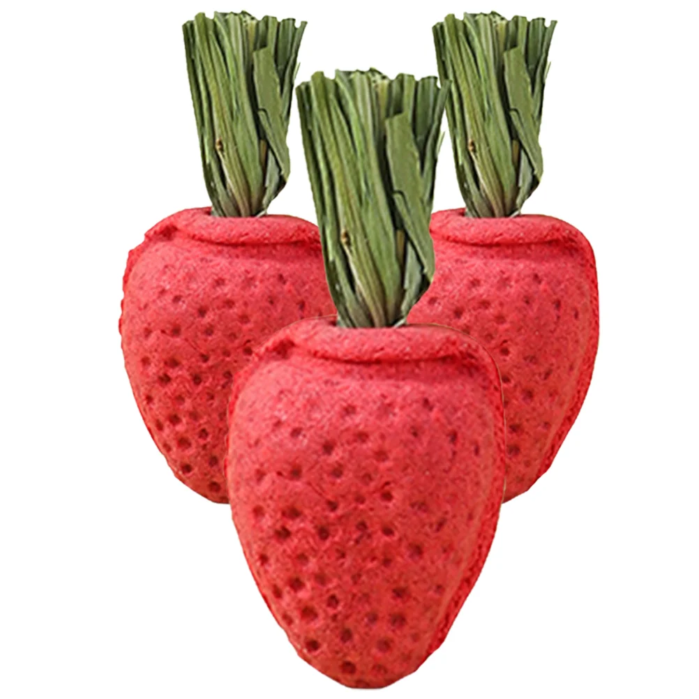 3 Pcs Hamster Teething Toy Chinchilla Chewing Toys Stick Rabbit Biting Plaything Molar Accessories Props