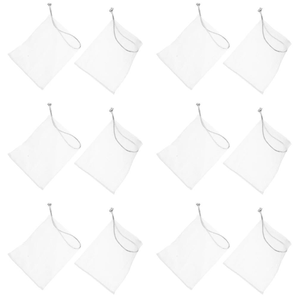 

30pcs Bags For Bath Drawstring Soap Pouch Multi-Function Bubble Mesh Net Household Soap Saver Pouches White Reusable Durable