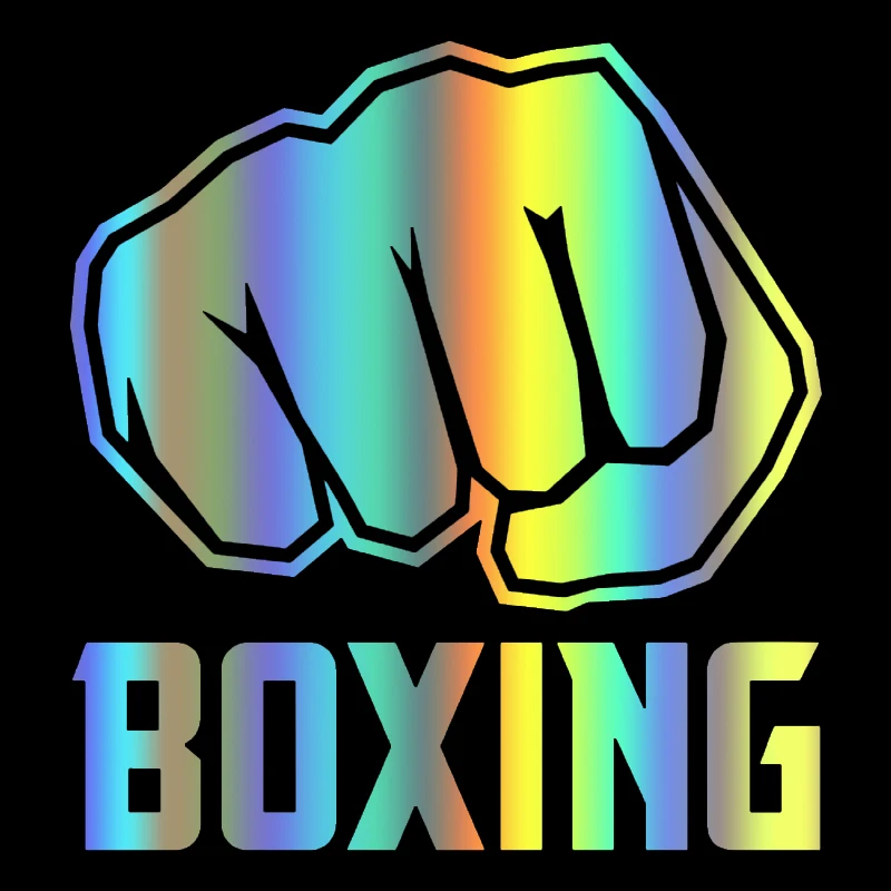 S51006 Various Sizes/Colors Car Stickers Vinyl Decal Boxing Word Fist Boy Motorcycle Decorative Accessories Creative Waterproof