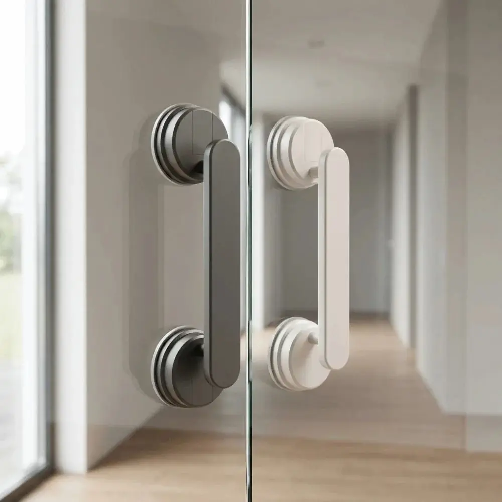 Waterproof Suction Cup Door Handle Reusable Anti-slip Shower Sliding Door Handle Removable Glass Door Handle Bathroom Hardware
