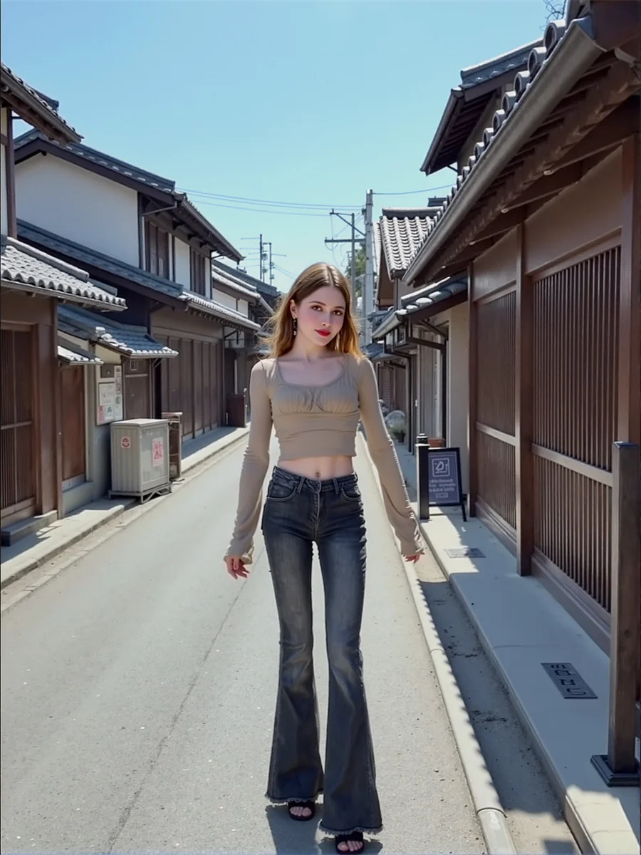 

Женские джинсы, расклешенные синие тонкие универсальные универсальные джинсовые брюки с высокой талией, женские брюки Y2K, винтажная модная уличная одежда, повседневная корейская одежда