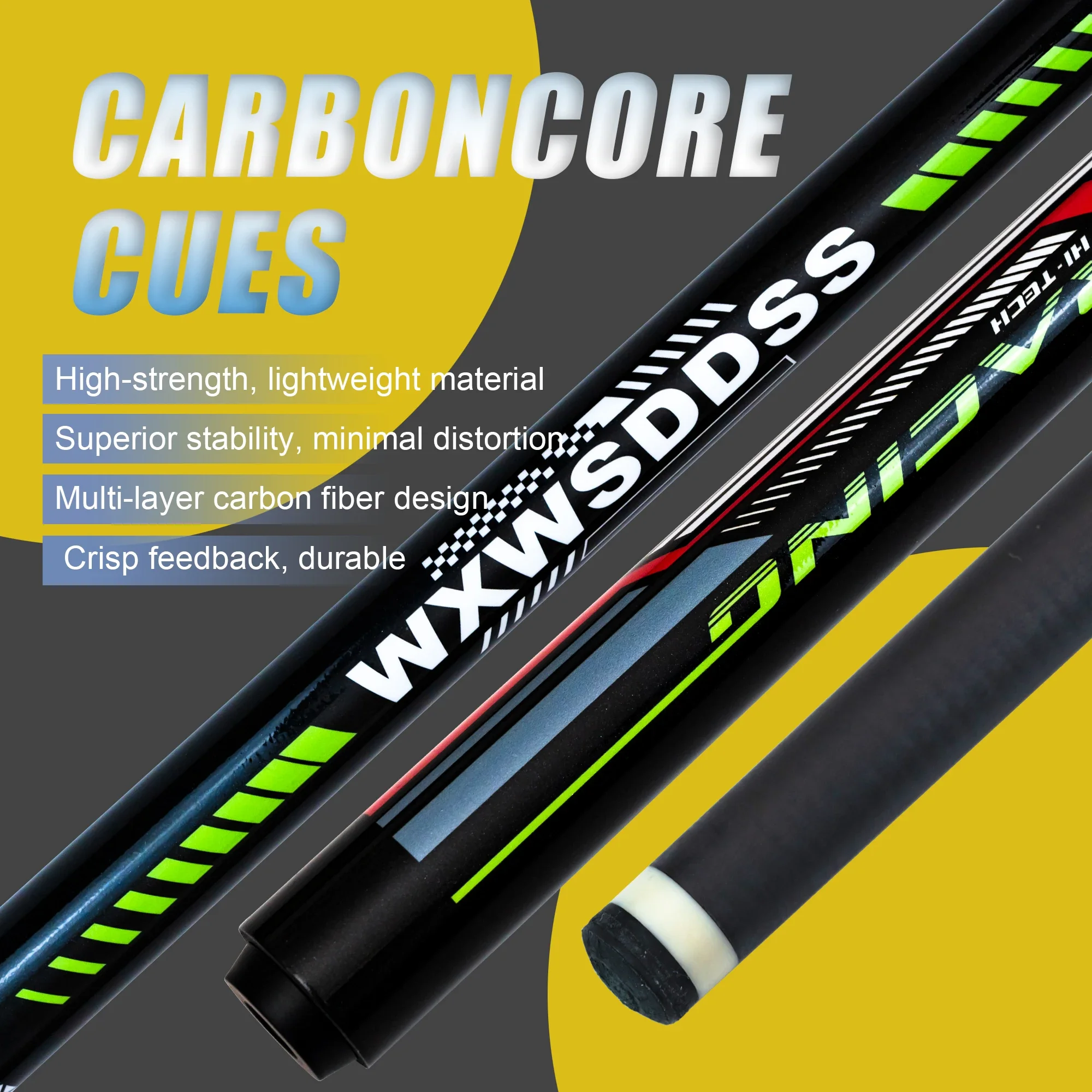 

Премиальный рождественский подарок: кий для бильярда из углеродного волокна 12,5 мм с быстросъемным соединением, профессиональный, с низким отклонением, для папы