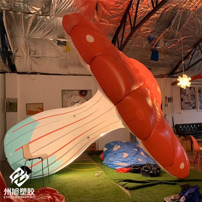 Inflatable mushrooms, plant-based air models with blowers, outdoor shopping mall and square activity decoration props