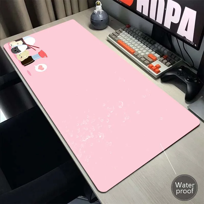 

Gaming Overlock Mousepad Gamer Mousemat Pink Kawaii Waterproof Mouse Mat Desk Pad XXL Mouse Pad Keyboard Mat Pc Tapis de Souris