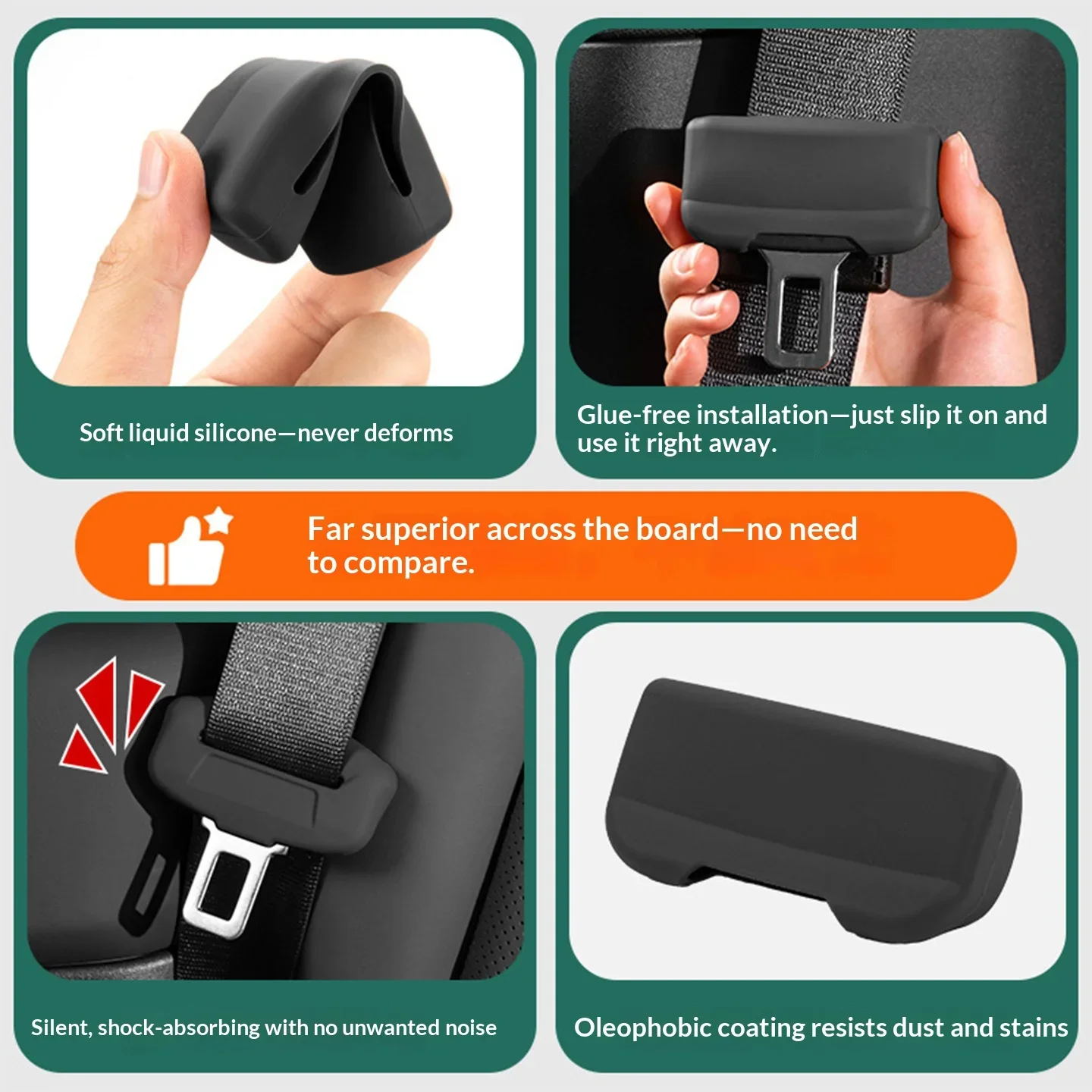 For Renault Clio MK4 MK5 Captur Kadjar Megane MK3 MK4 Master Logan KangooScenic Seat belt buckle cover Silicone protective cover 5