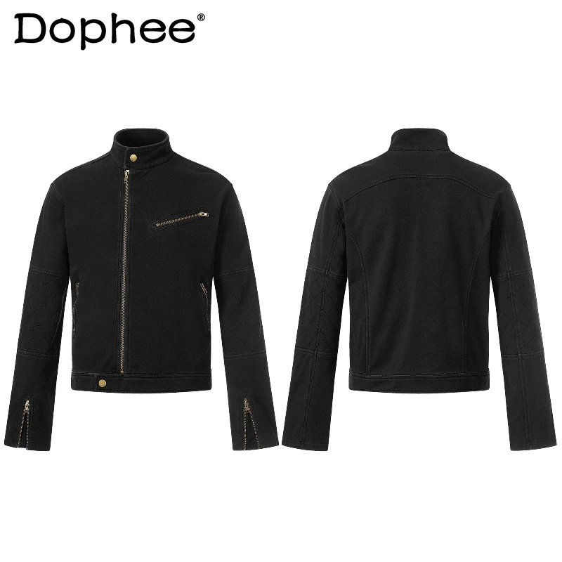 

2026 Spring New Fashion Men Women Tooling Jackets Stylish High-End Loose Comfort Jacket Coats Multiple Zipper Decoration Tops