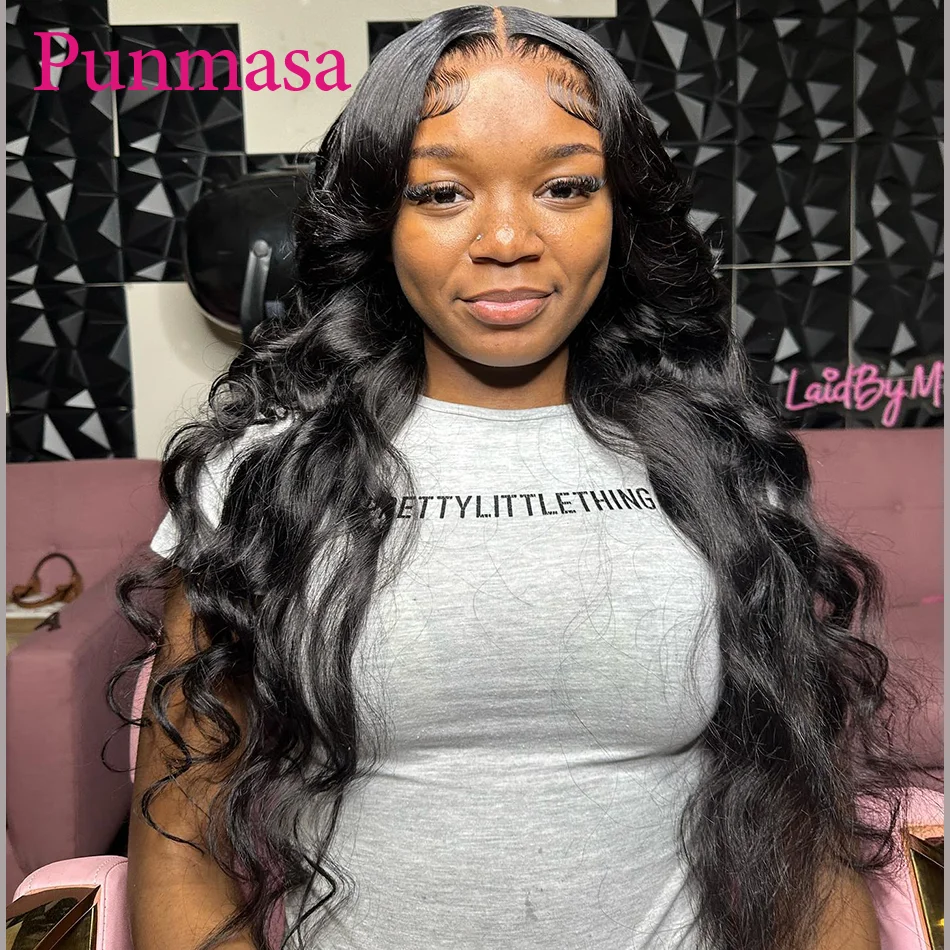 Punmasa Peruaanse Haar 200% 13X6 Lace Front Pruik Body Wave Donker Bordeauxrood Gekleurd 5X5 Transparant Kant Pruiken 13X4 Wear Go Mensenhaar