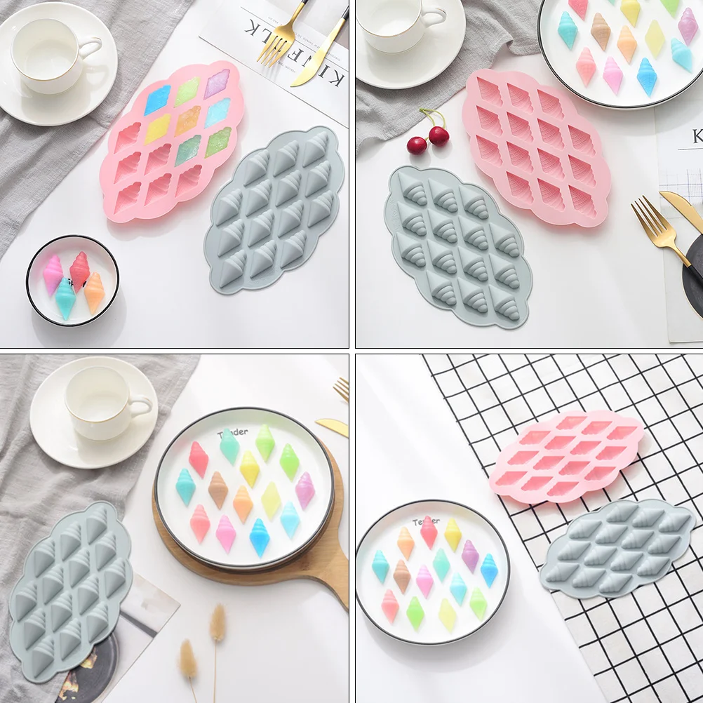 

Ice Cream Mold Baking Supplies Cake Chocolate Casting Cone DIY Mould Making Tray Tool