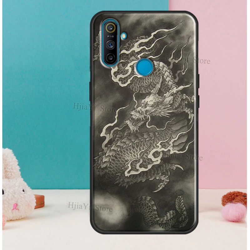 Ancient Japanese Dragon Soft For OPPO Realme 7 Pro 6 X7 X50 C11 C3 GT Case For OnePlus Nord 8T 7T 8 Pro Phone Cover