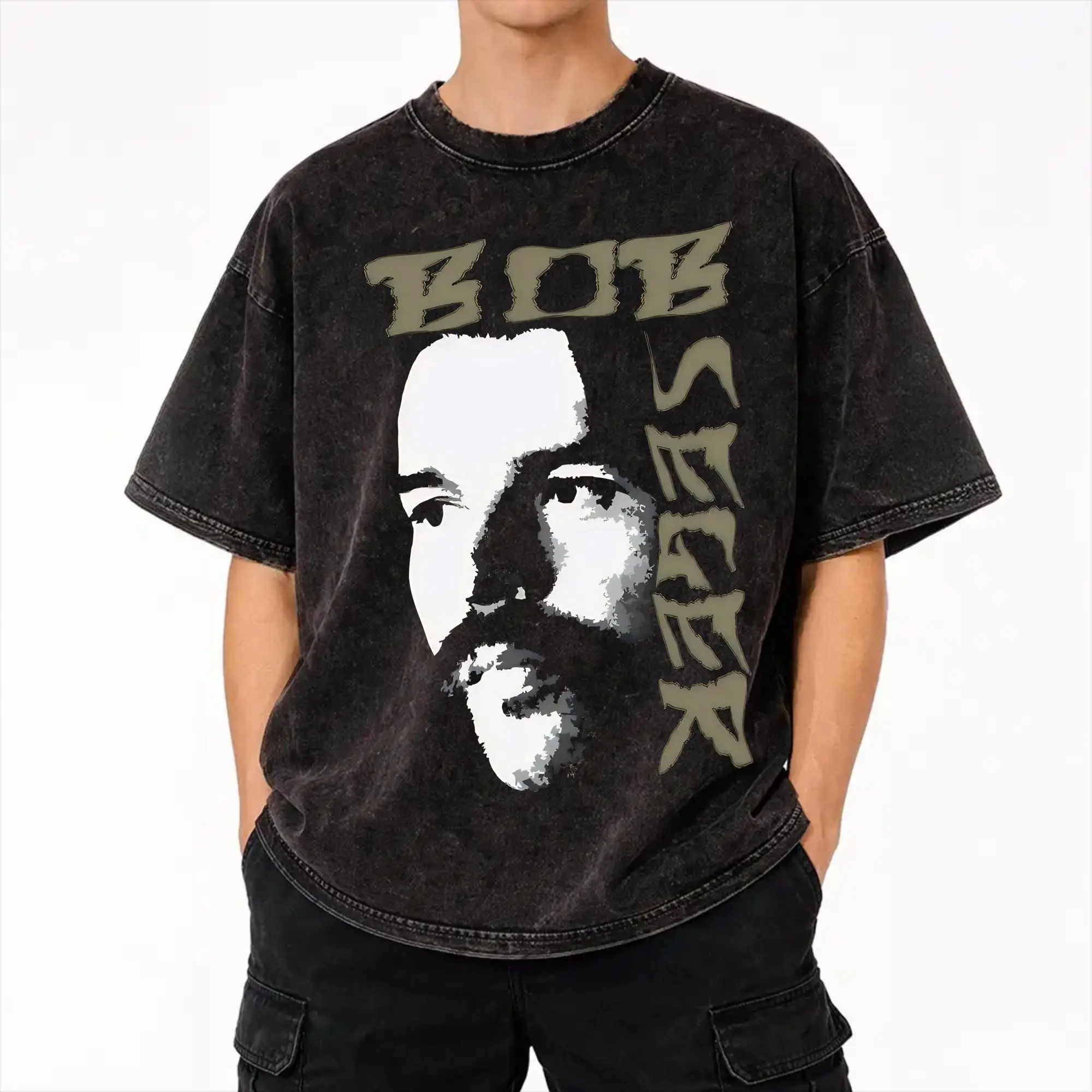 Bobs legend rock and Roll Segers Final Tour  Washed T Shirts Streetwear Hip Hop Novelty T-Shirt  Tees for Men Women Streetwear