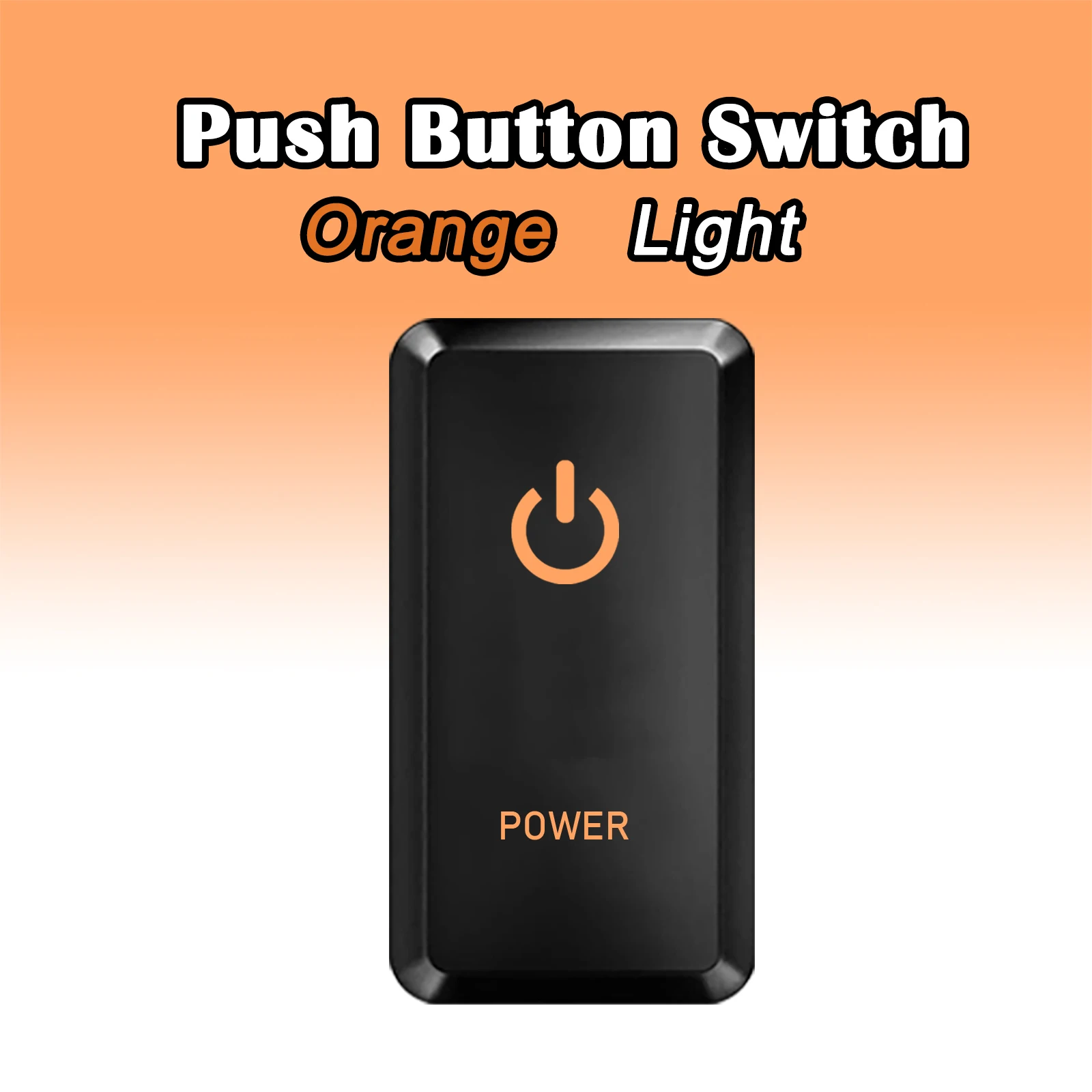 

Кнопочный переключатель питания 12 В с оранжевой подсветкой | Защелка ВКЛ-ВЫКЛ с разъемом провода для Toyota Land Cruiser Prado 120s Tacoma