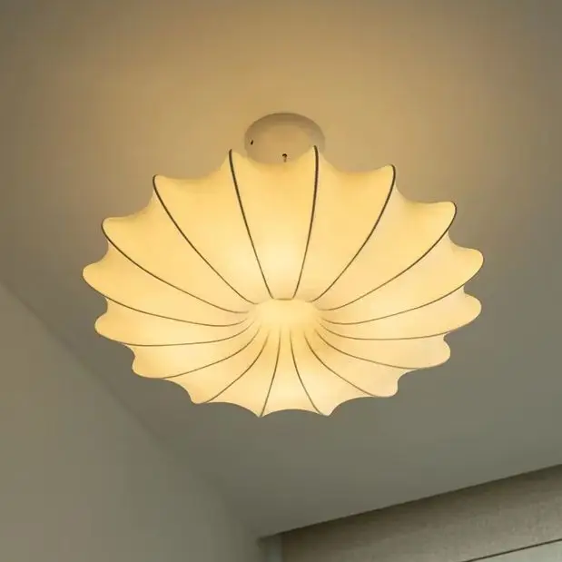 Silk pendant light, living room bedroom pendant light, home decoration lighting, ceiling light