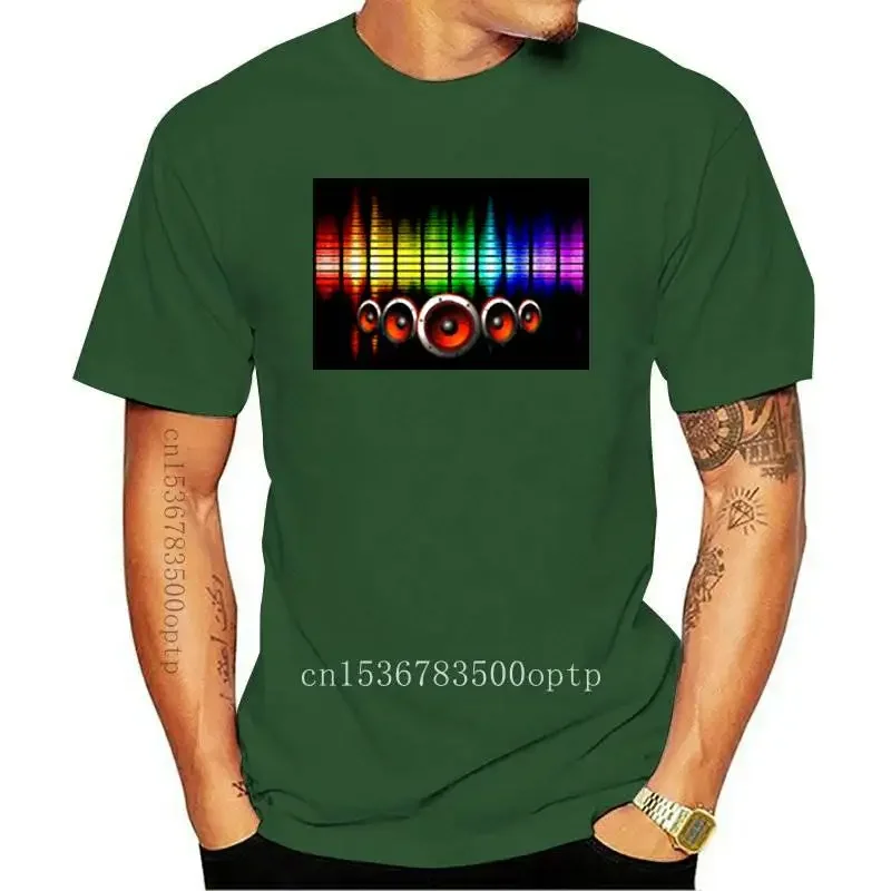 New Men t shirt Hot Sale Sound Activated Led Light Up and Down Flashing Equalizer EL for Rock Disco Party DJ Tee women