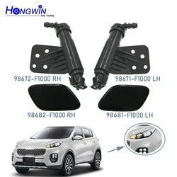 Headlight Washer Nozzle Headlamp Cleaning Spray Pump+ Cover Cap For KIA Sportage IV KX5 2016-  98681H3000 98671F1000 98672F1000