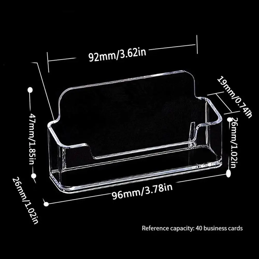 Acrylic Business Card Display Clear Desk Shelf Box Storage Stand Transparent Plastic Business Card Display Stand Business Style