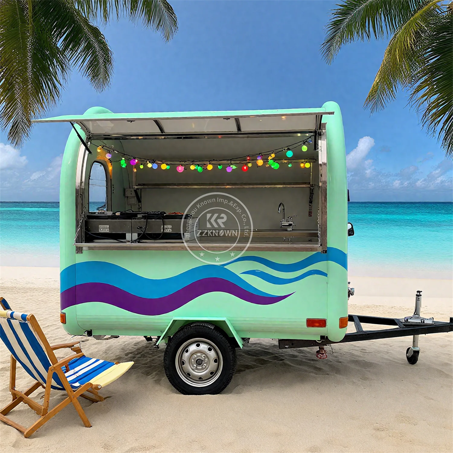 

Custom Small Concession Catering Trailer Food Truck Fully Equipped Mobile Fast Food Trailer With Full Kitchen Equipments