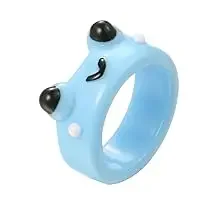 Anillo de bloque pequeño de plástico acrílico de arcilla para mujer, anillos de animales de rana apilables a juego Vintage, regalo de amistad para niñas, lindo y Popular