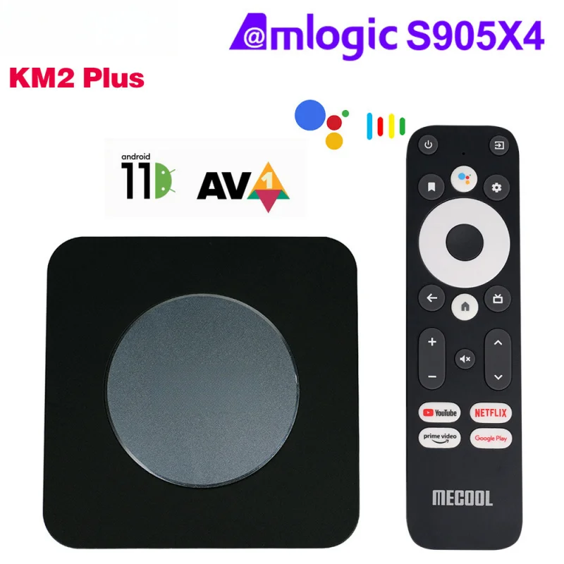 -Border Hot Product Km2 plus TV Box Intelligent Voice Set-Top Box Android 11 5gwifi BT4K