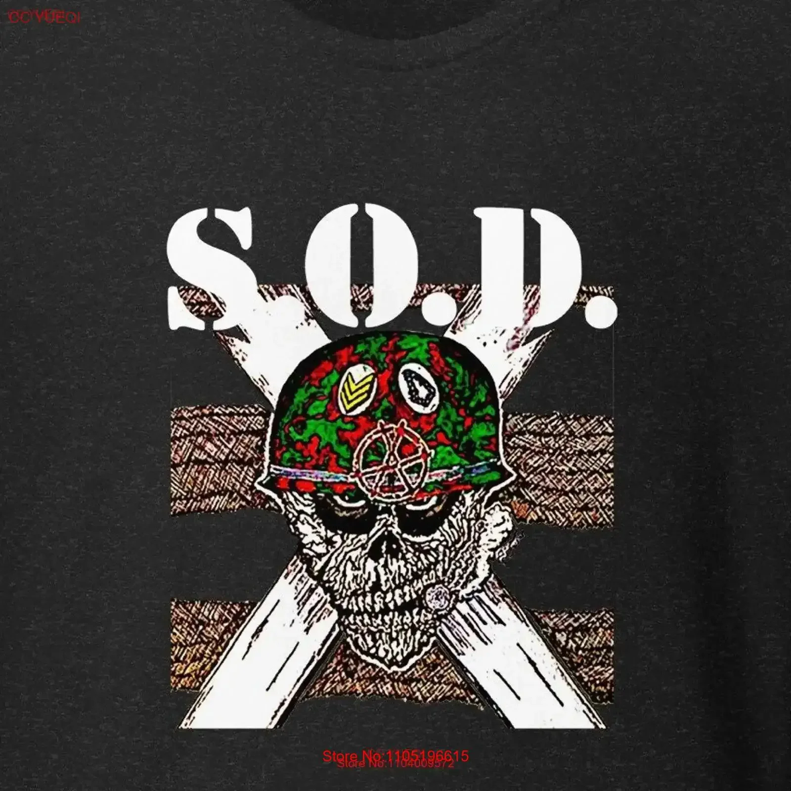 SOD T shirt Stormtroopers of Death Band Classic vintage Washed Versatile graphic Breathable Casual Comfortable streetwear