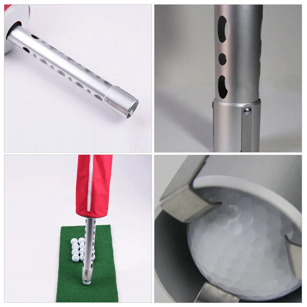 

70-Pack Golf Ball Picker Tube Durable Lightweight Large Capacity Storage Retriever Bag Zipper Portable Collector Practice