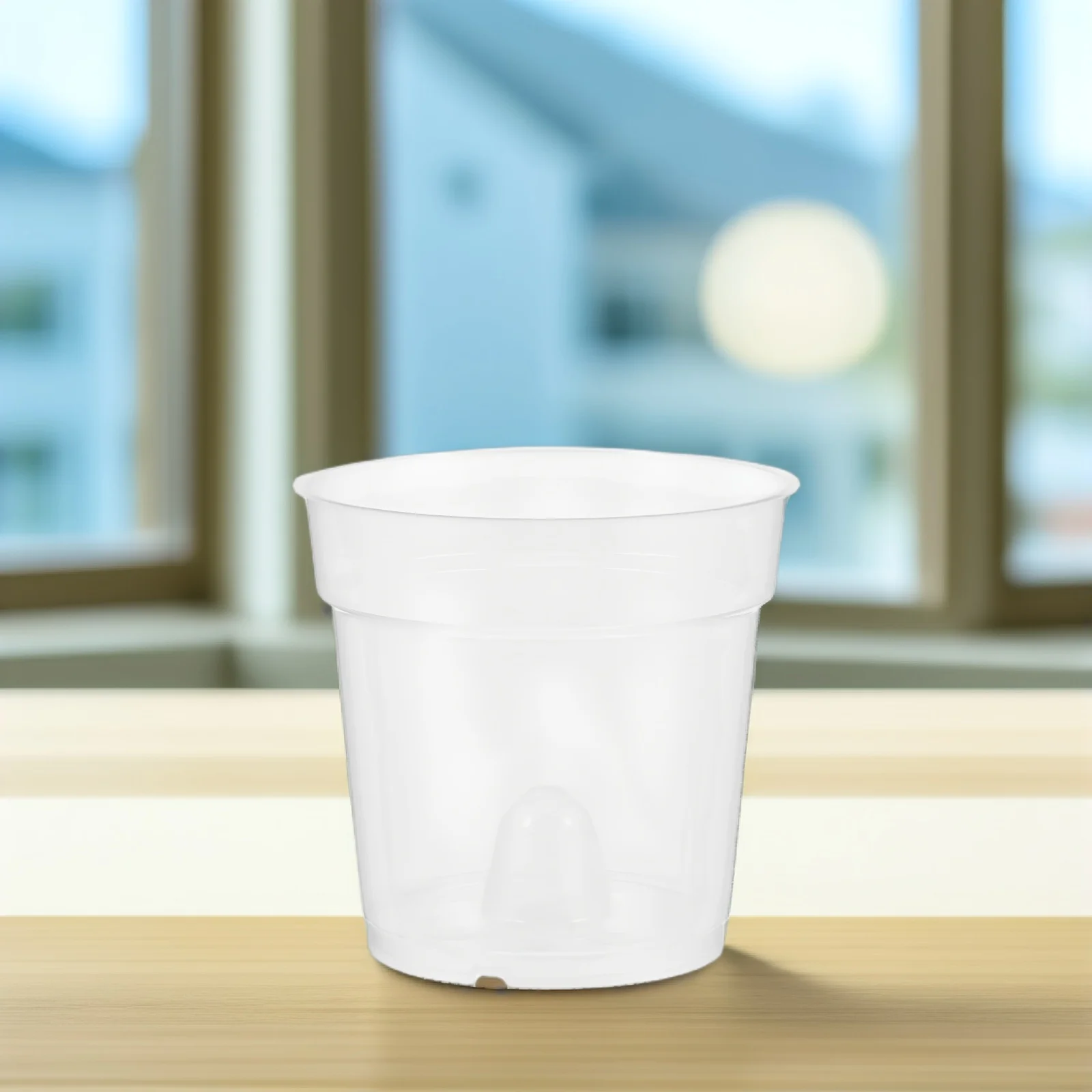 

5pcs Transparent Orchid Flower Pot Plastic Garden Balcony Plants Decorative Square Indoor Pots Moisture Control Breathable