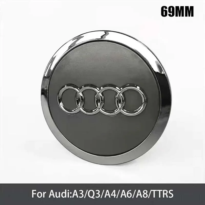 4Pcs/pack 69mm Car Wheel Center Hub Caps 4B0601170A Badge Covers For Audi A3 Q3 A4 A6 A8 TTRS Emblem Auto Styling Accessories