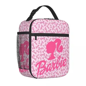Custom Barbie Logo Lunchbag, heißer Kühlschrank, abgelegene Schachtel für Frauen, Kinder, Schule, Essen, tragbare Taschen 8 Hauptverkäufe Barbie Travel - №6