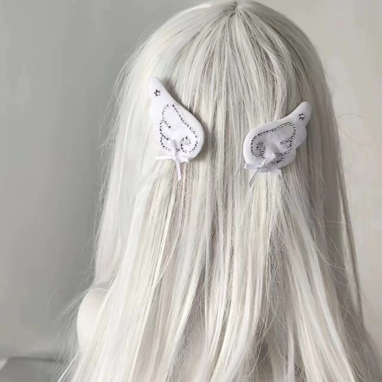 2 pièces ailes d'ange Super mignon aile d'ange en peluche épingle à cheveux fille pince à cheveux accessoires Lolita coiffure chapeaux accessoires