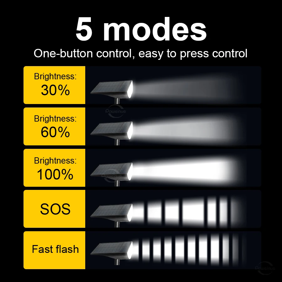 1/2pcs 9 luces solares LED Solar Lights Smolar Landscape Spotlights 5 Modos IP65 Implaz de agua Super Bright para Garden Yard Palm Tree