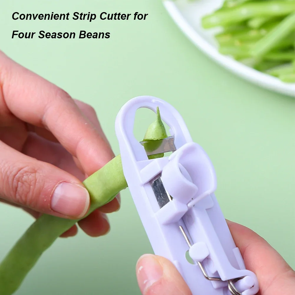 Long Green Beans String Beans Slicer French Style Green Runner Bean Vegetable Slicer for Stringing Cutter for Home Kitchen