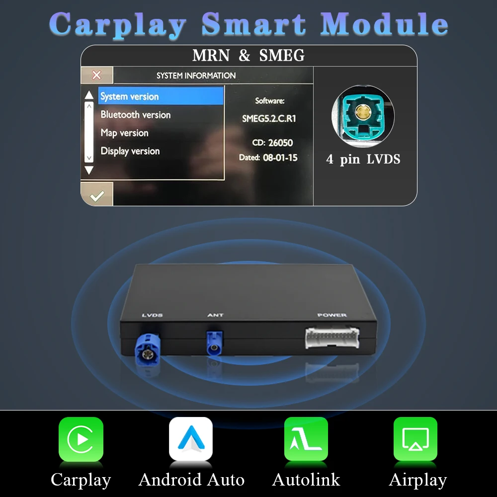 AUTOTOP Draadloze CarPlay Android Auto Interface voor Peugeot Citroen DS SMEG MRN 208 508 3008 5008 C4 C5 C8 DS3 DS4 DS5 Airplay