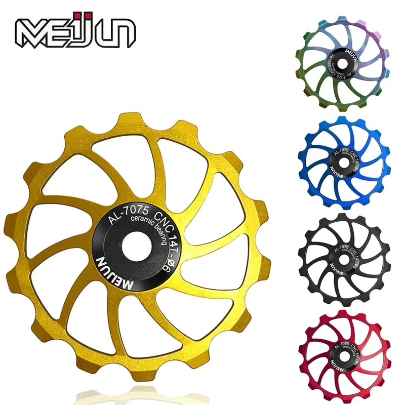 1 Stück 14T 15T 16T Rollen-Schaltwerksrolle mit Keramiklager, Schaltwerkführung für MTB und Rennrad, kompatibel mit Shimano und SRAM
