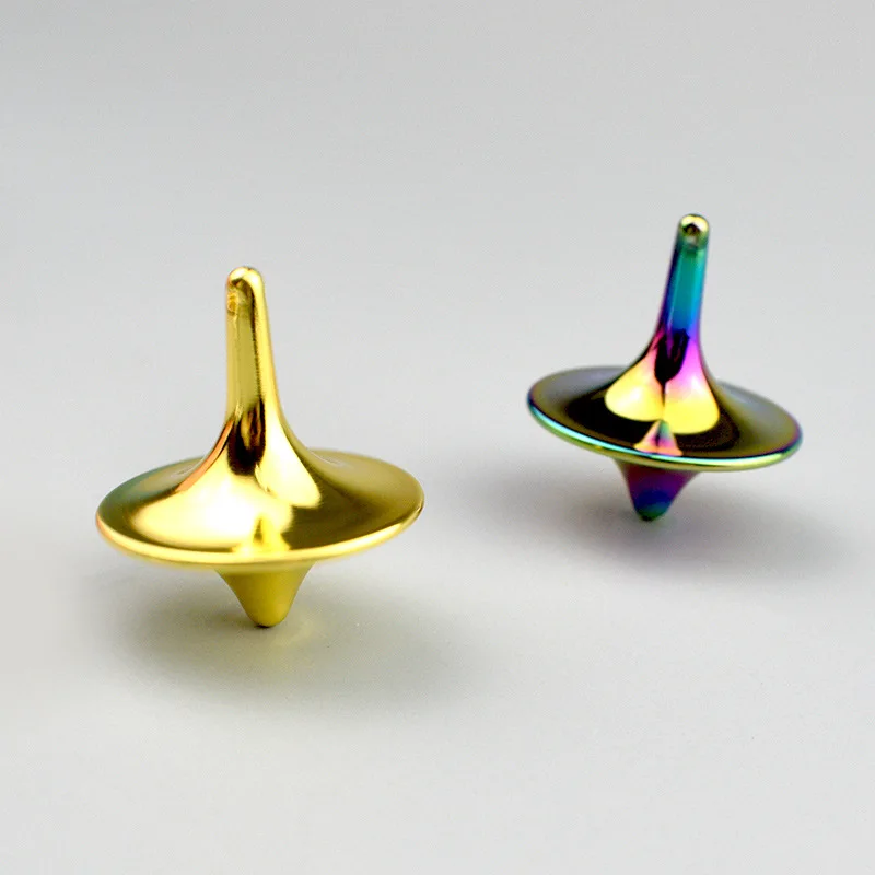 1pc Hot Movie Totem Metal Gyro Silvery Hand Spinning Top Fingertips Small Cyclone Gyroscope Anti Stress Fidget Toys for Adult