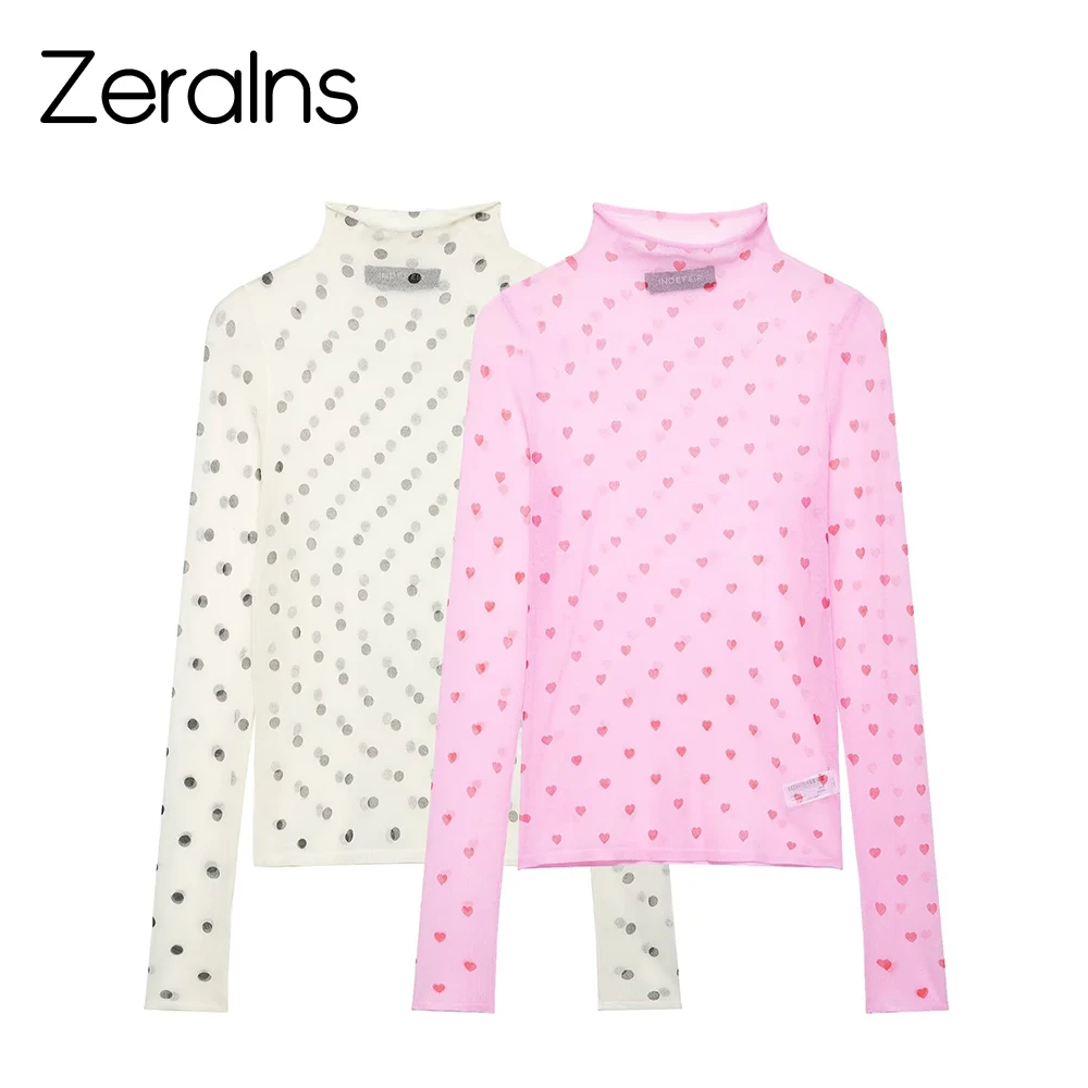 

DEEABAE 2026 Spring/Summer New Women's Clothing Design Sense Slim Fit Versatile Heart shaped Fine Needle Top