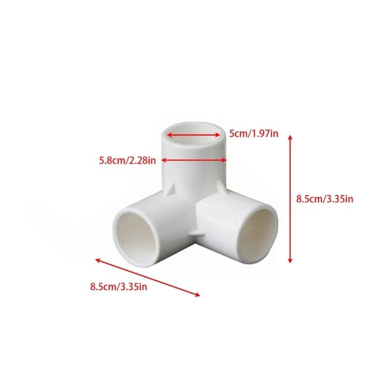 3 -Wege PVC -Ellbogenanschläge 90 Grad PVC -Ellbogenanschlüsse Einfache Installationsanpassungen einfach für die effiziente